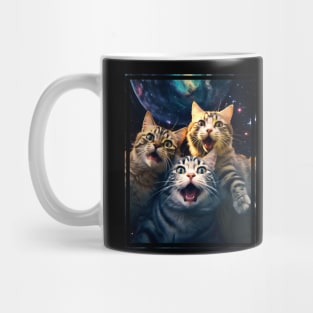 Funny Cat Moon Selfie Cute Kitten Mug